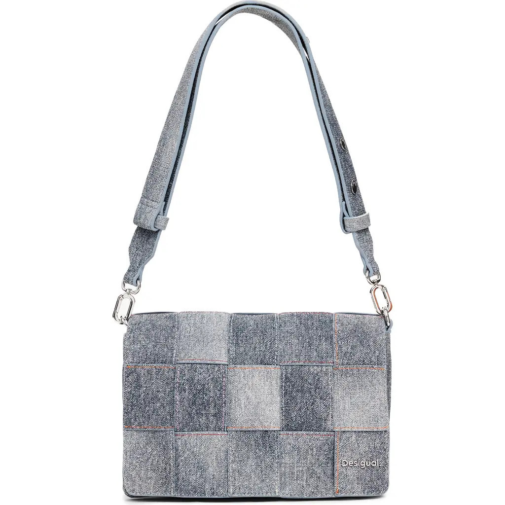 Desigual Woven Denim Crossbody Bag in Light Blue at Nordstrom | Nordstrom
