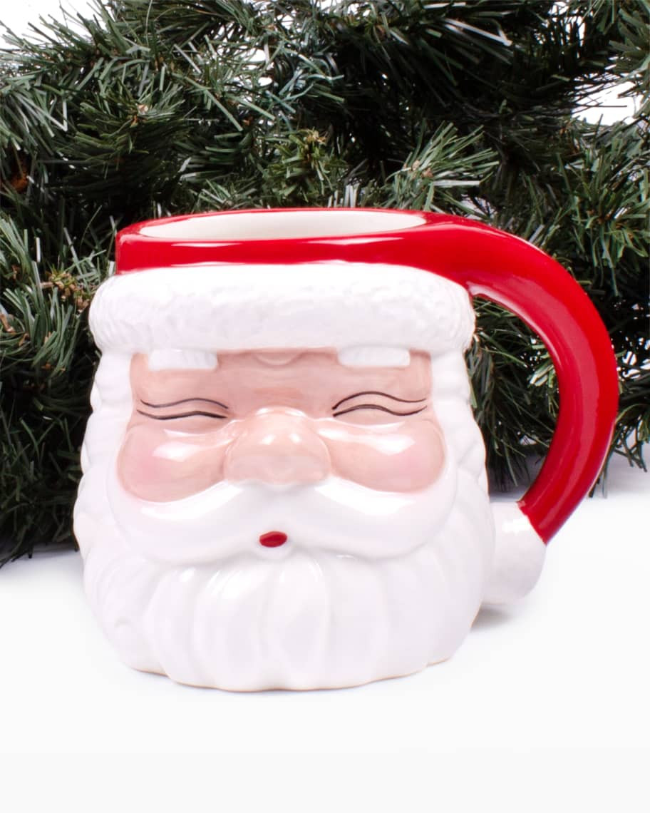 8 Oak Lane Classic Red Santa Holiday Mug | Neiman Marcus