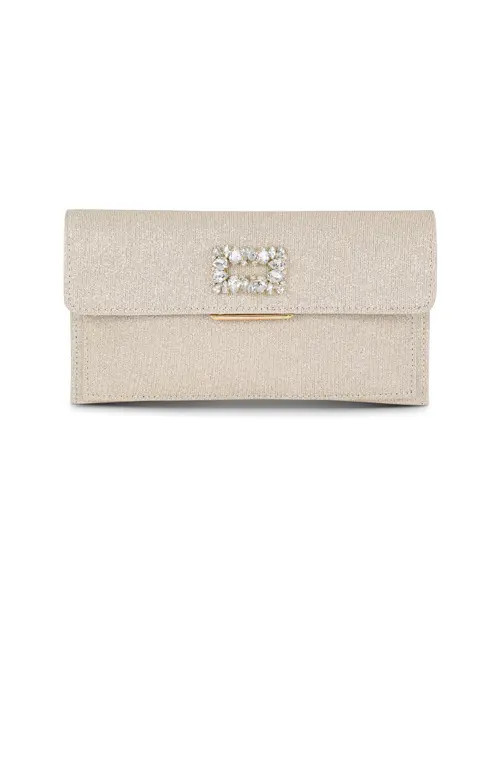 Jewel Badgley Mischka Sarah Envelope Clutch with Crystal Brooch in Gold at Nordstrom, Size Small | Nordstrom