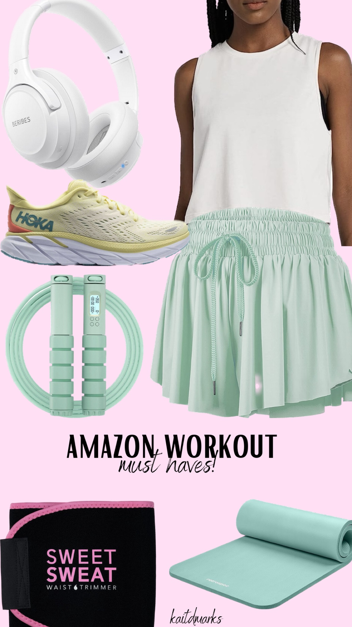 My workout essentials for at home workouts! The shorts + tank are sooo comfy and come in so many different colors. Also, the HOKA’s are literally the most comfortable shoe for running, EVER!

#fitness #LTKfitness #athleisure 

#LTKstyletip #LTKFitness #LTKshoecrush