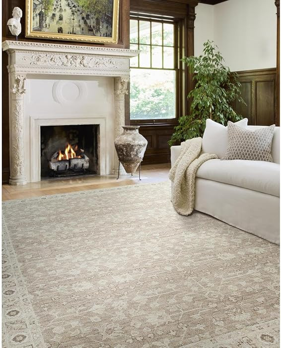 Livabliss x Nabela Noor Home Asha Traditional Oriental Area Rug, 5'3" x 7',Taupe | Amazon (US)