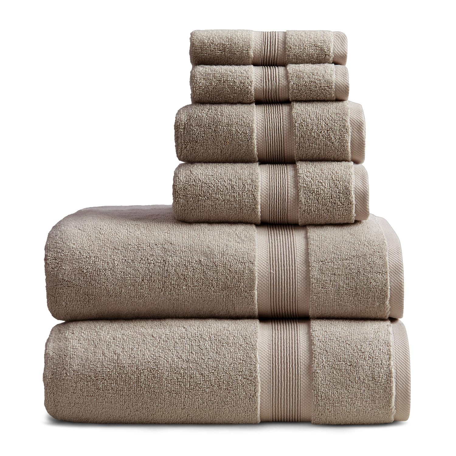Springtree Home Luxury Bamboo Rayon Bath Towel Set 6 Piece Set | 35% Bamboo Rayon - 65% Cotton | ... | Amazon (US)
