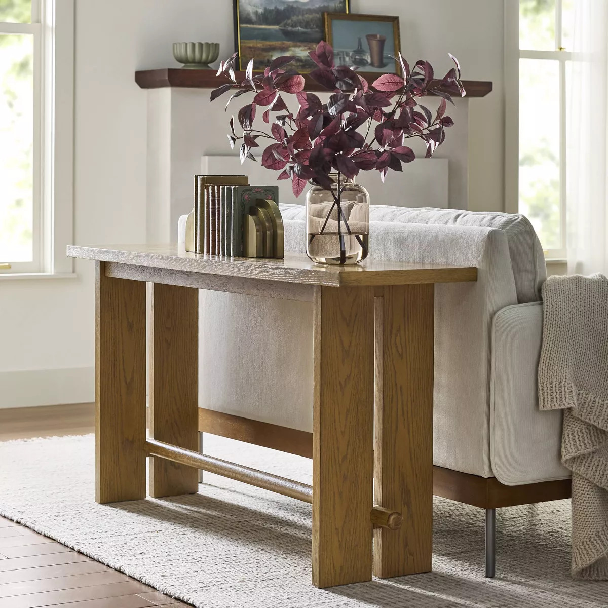 25" Black Plum Leaf Artificial Fall Stem - Hearth & Hand™ with Magnolia | Target