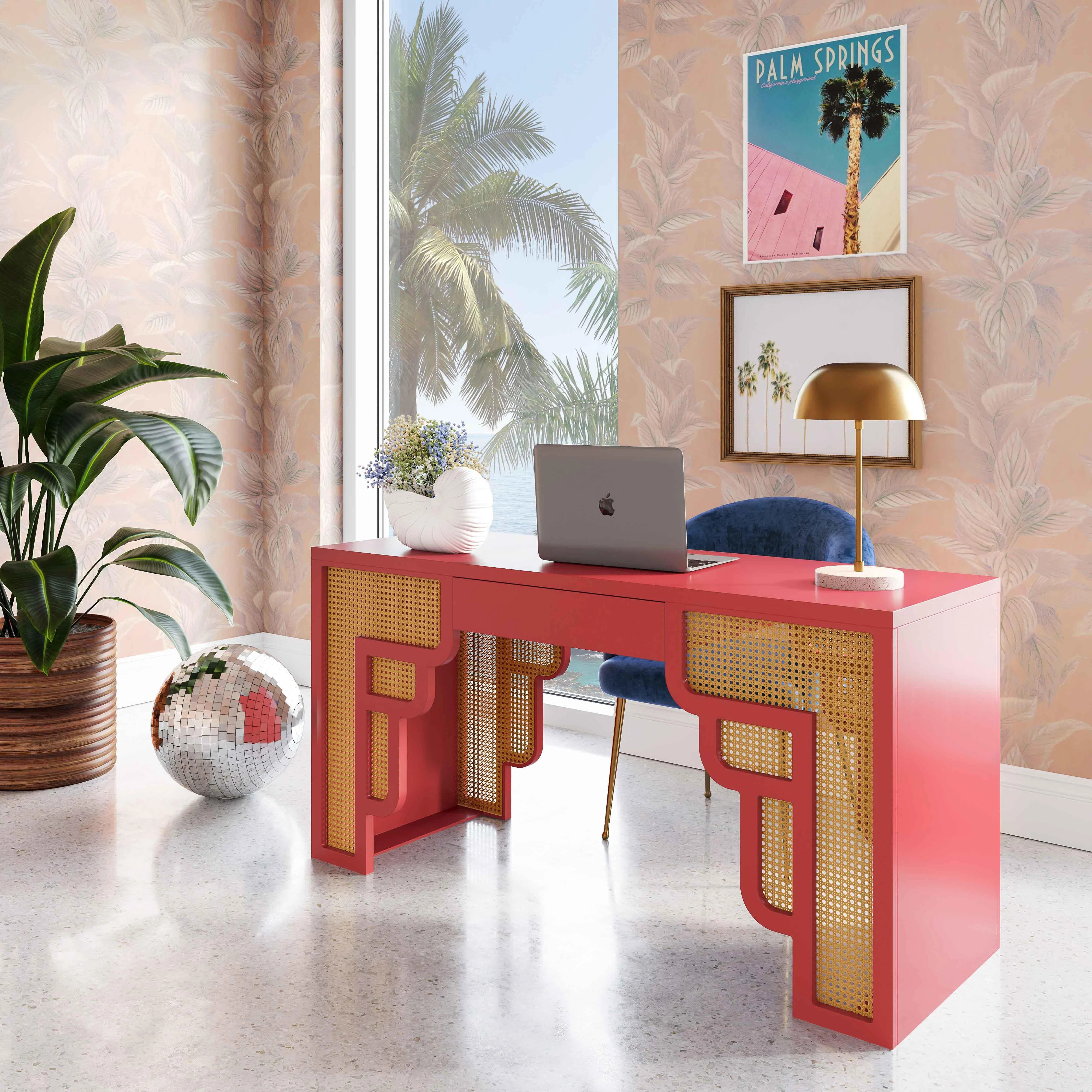 Begley Suzie & Rattan Executive Desk | Wayfair North America