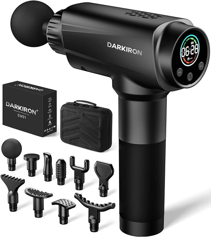 DARKIRON Muscle Massage Gun, Percussion Massage Gun Deep Tissue Massager for Athletes with 10 Mas... | Amazon (US)
