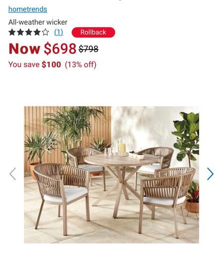 Gorgeous patio dining set on sale! Looks so great on our back deck, great quality! 

#LTKhome #LTKsalealert #LTKSeasonal