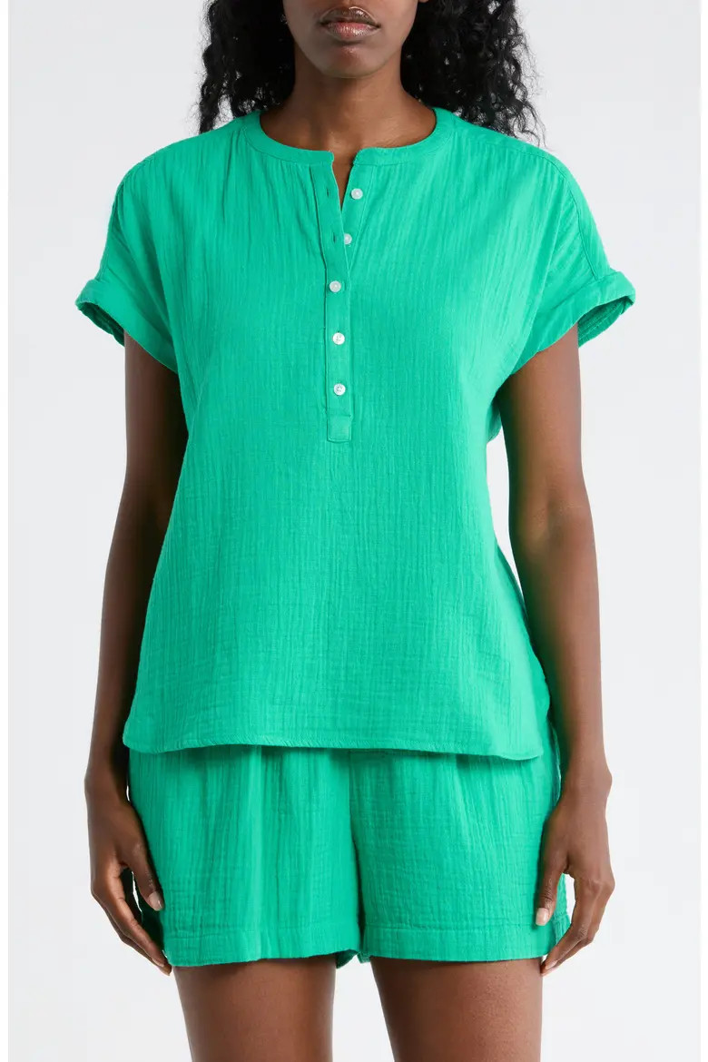 Cotton Gauze Henley Top (Women) | Nordstromrack | Nordstrom Rack