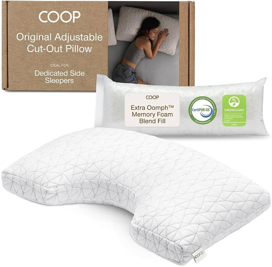 Coop Home Goods Original Cut-Out Adjustable Pillow, King Size Bed Pillows for Neck & Head Support... | Amazon (CA)