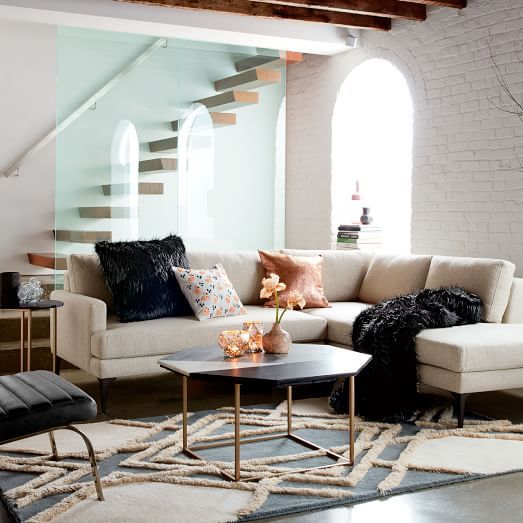 Andes Terminal Chaise Sectional | West Elm (US)