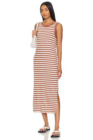 Sanctuary Midi Dress in Washed Clay & Birch Stripe from Revolve.com | Revolve Clothing (Global)