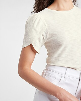 Skimming Tulip Sleeve Tee | Express