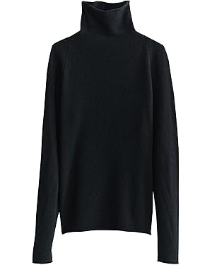 LINY XIN Women's 100% Merino Wool Fall Winter Warm Soft Knitted Pullover Turtleneck Long Sleeve P... | Amazon (US)