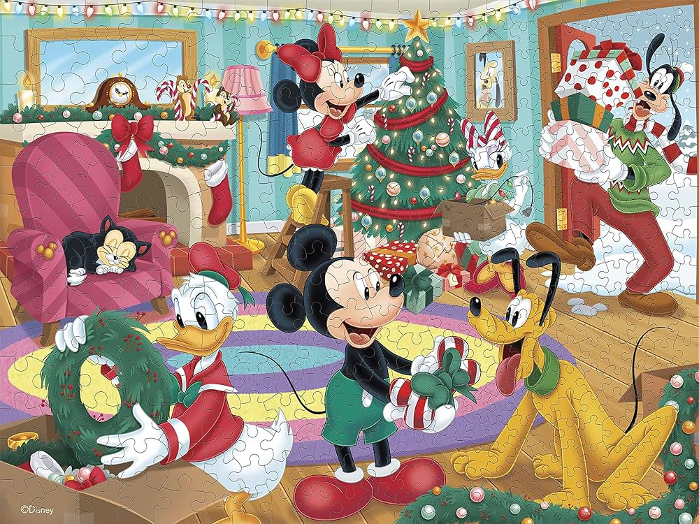 Ceaco - Disney Holiday - Together Time - Mickey & Friends Holiday - 400 Piece Jigsaw Puzzle | Amazon (US)
