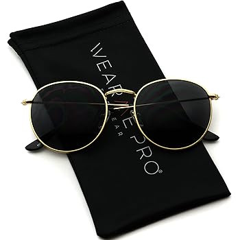 WearMe Pro - Reflective Lens Round Trendy Sunglasses | Amazon (US)