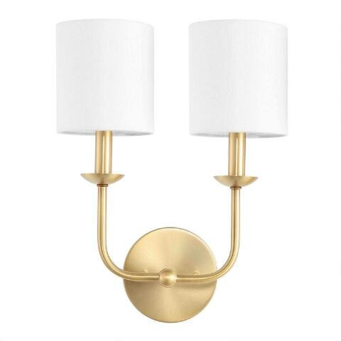 Ferrara Gold 2 Light Wall Sconce | World Market