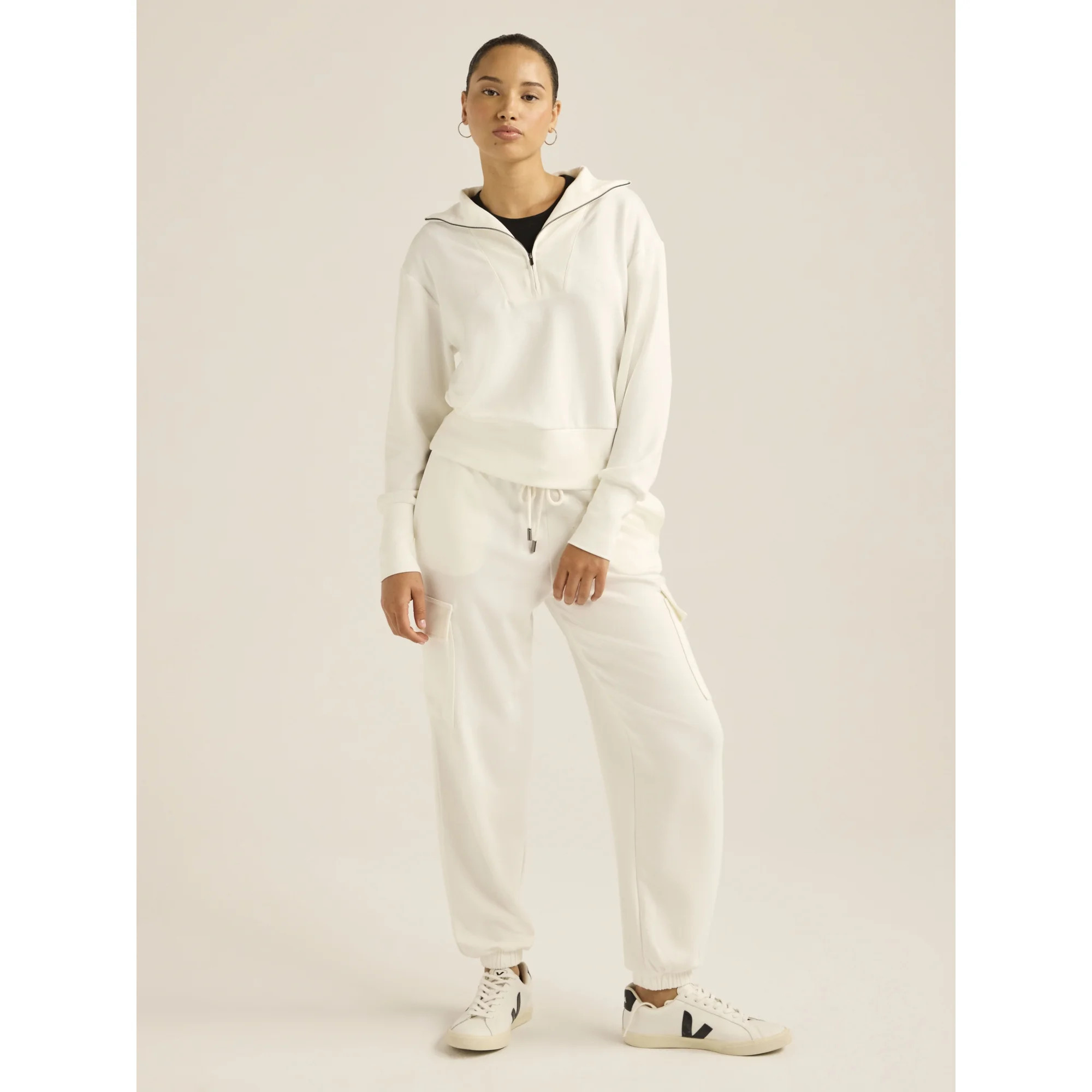 Scoop Women’s & Women's Plus Ultimate ScubaKnit Half Zip Sweatshirt, Sizes XS-4X | Walmart (US)