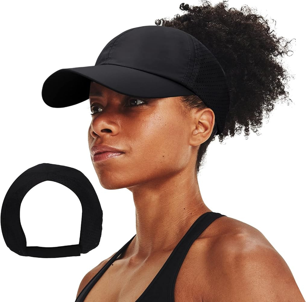 New Upgraded Women Backless Baseball Cap High Ponytail Snapback Curl Caps Adjustable High Messy B... | Amazon (US)