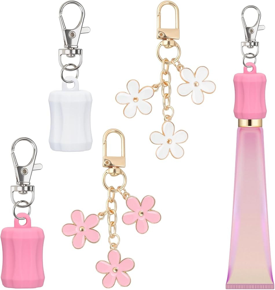 4PCS Lip Gloss Holder Keychain for Summer Fridays Flexible Silicone Lipgloss Lip Balm Holder Keyc... | Amazon (UK)