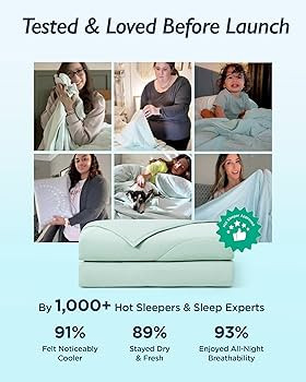 Cooling Blanket King Size - BlendTek™ Q-Max>0.46 Tech, Breathable Comforter for Hot Sleepers & ... | Amazon (US)