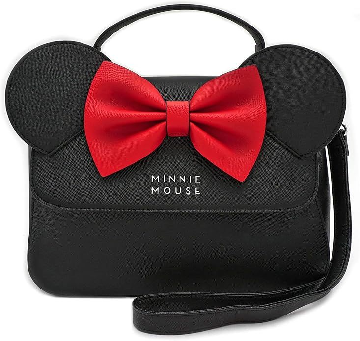 Loungefly Disney Minnie Mouse Crossbody Bag with Ears and Bow | Amazon (US)