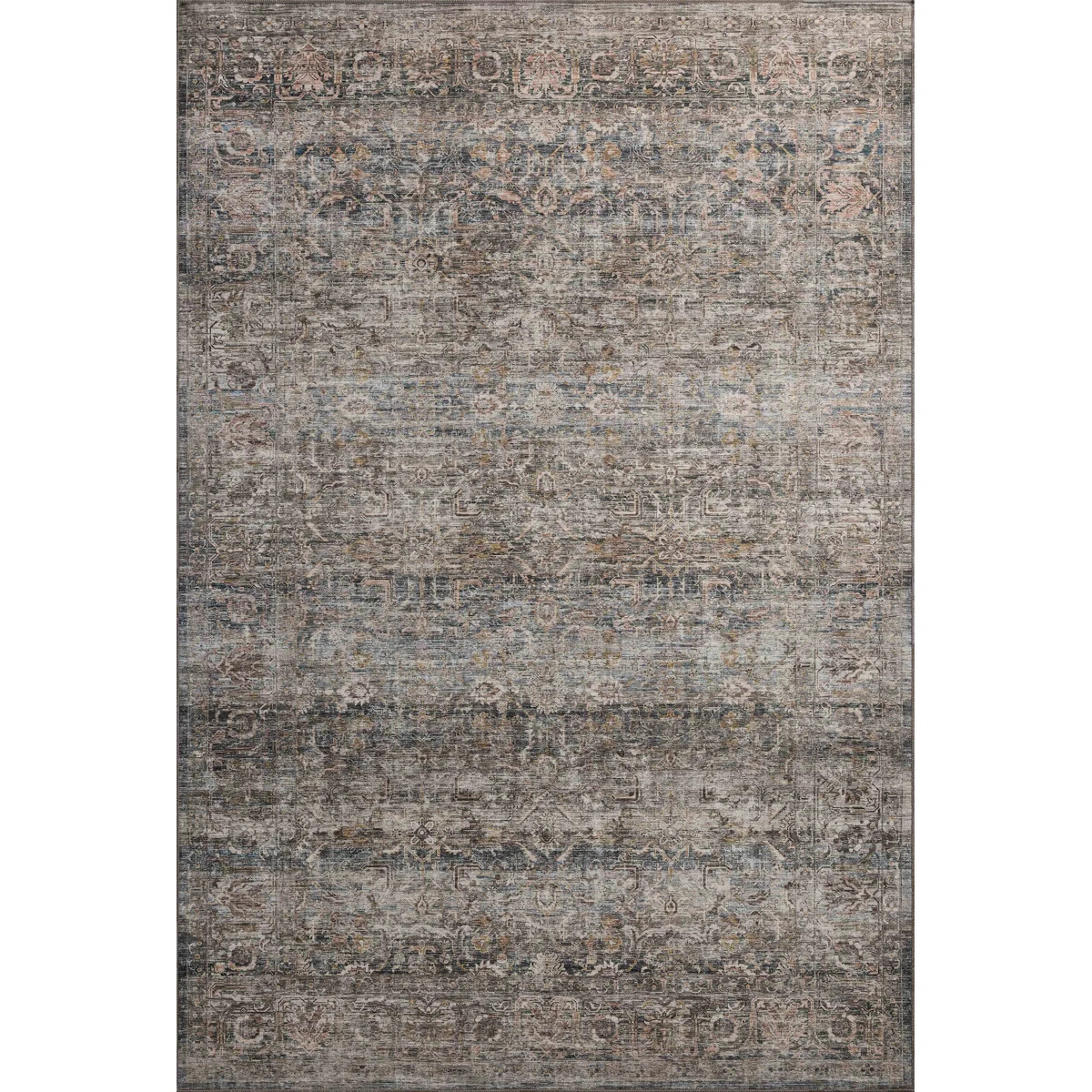 Amber Lewis x Loloi Machine Washable Josie Dove / Gold Area Rug | Wayfair North America