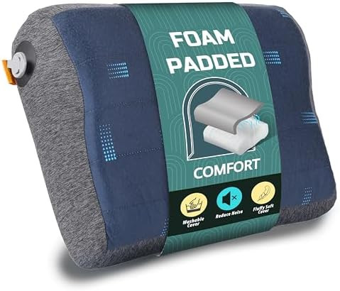 TREKOLOGY ALUFT Pro Inflatable Camping Pillow with Removable Foam-Padded Case - Camp Pillow for C... | Amazon (US)