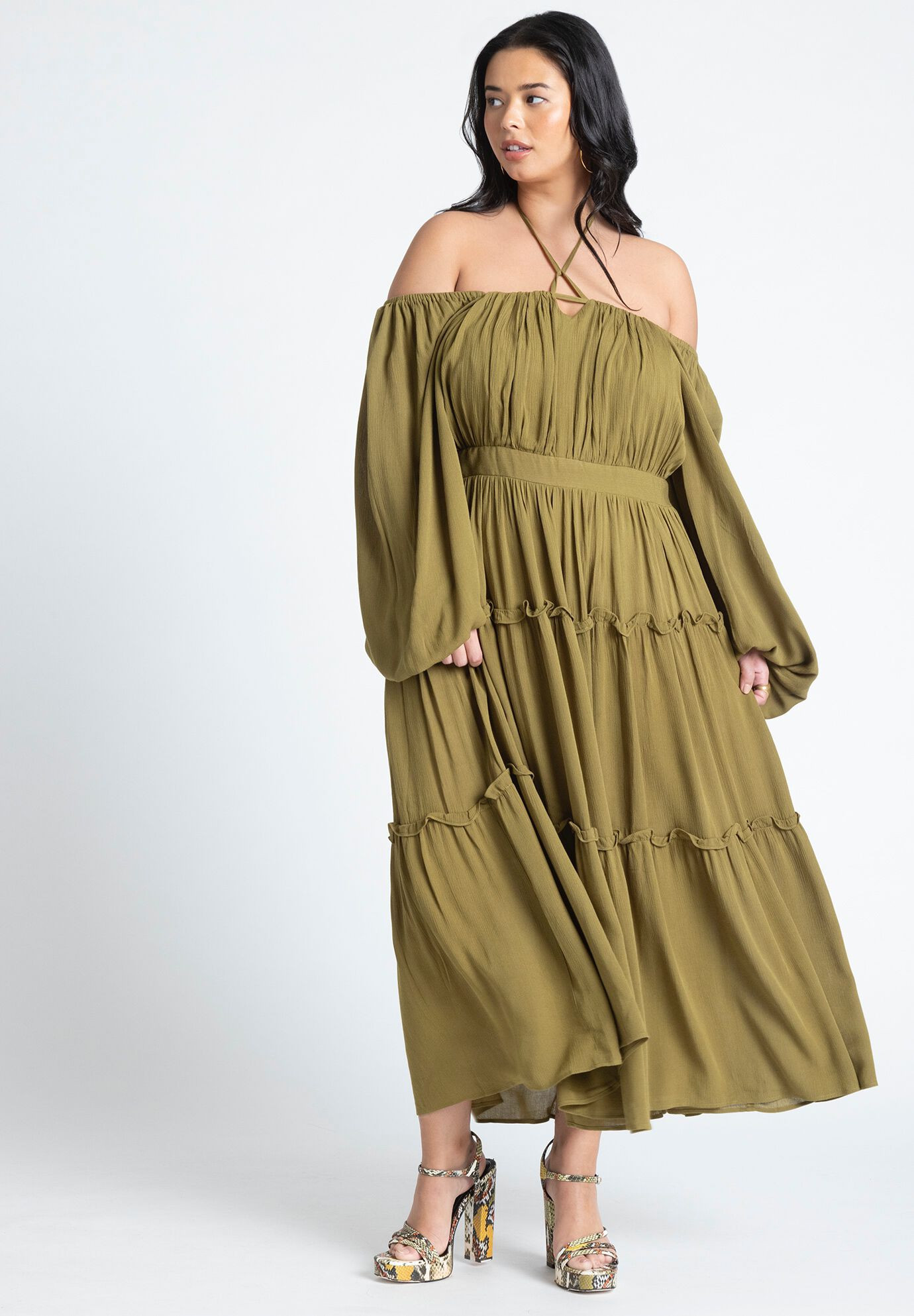 Tiered Ruffle Maxi Dress | Eloquii