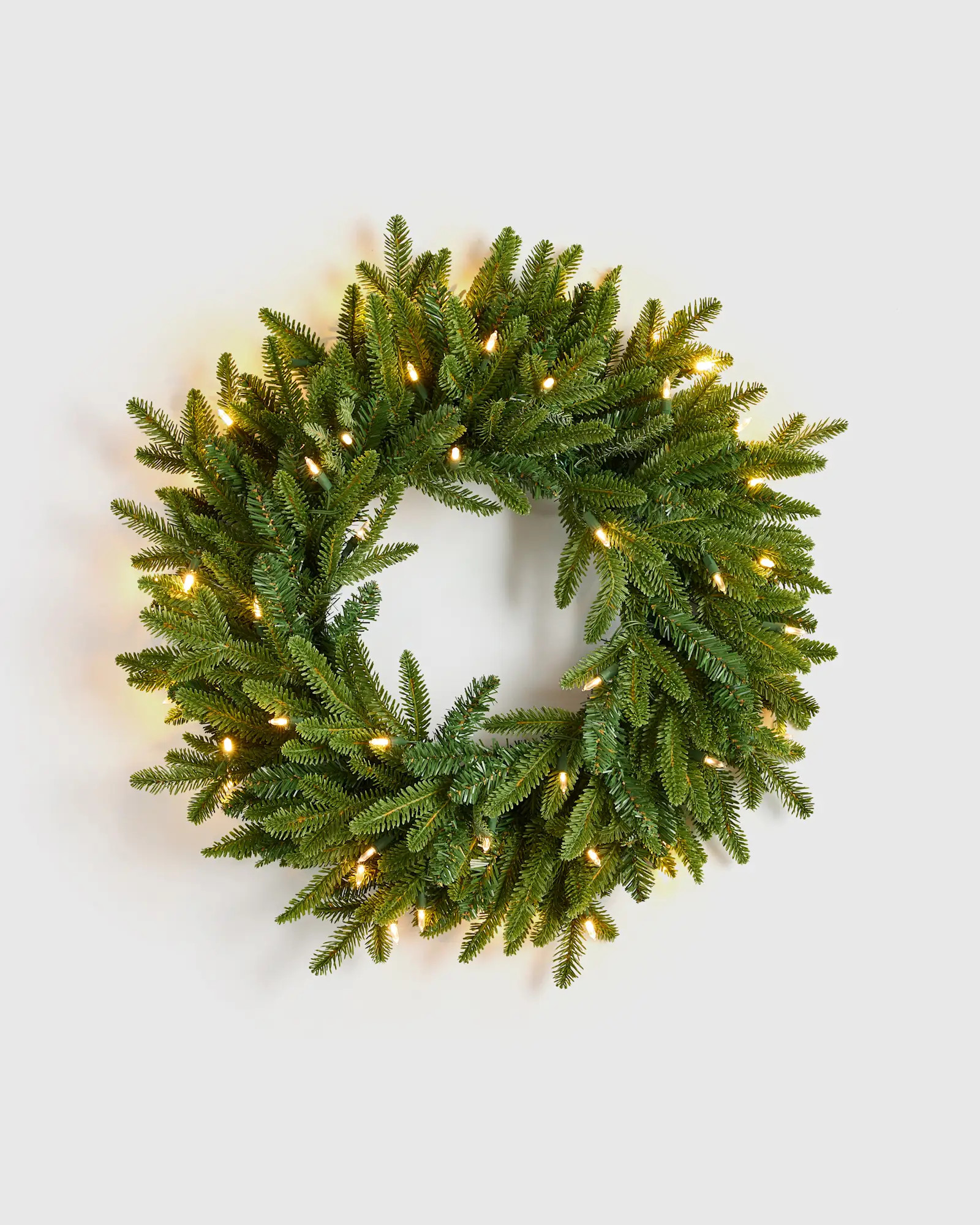 Lit Fraser Fir Wreath