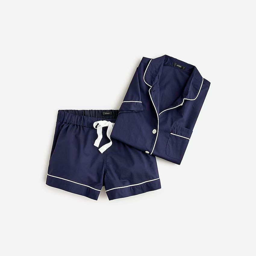 End-on-end cotton pajama short set | J.Crew US