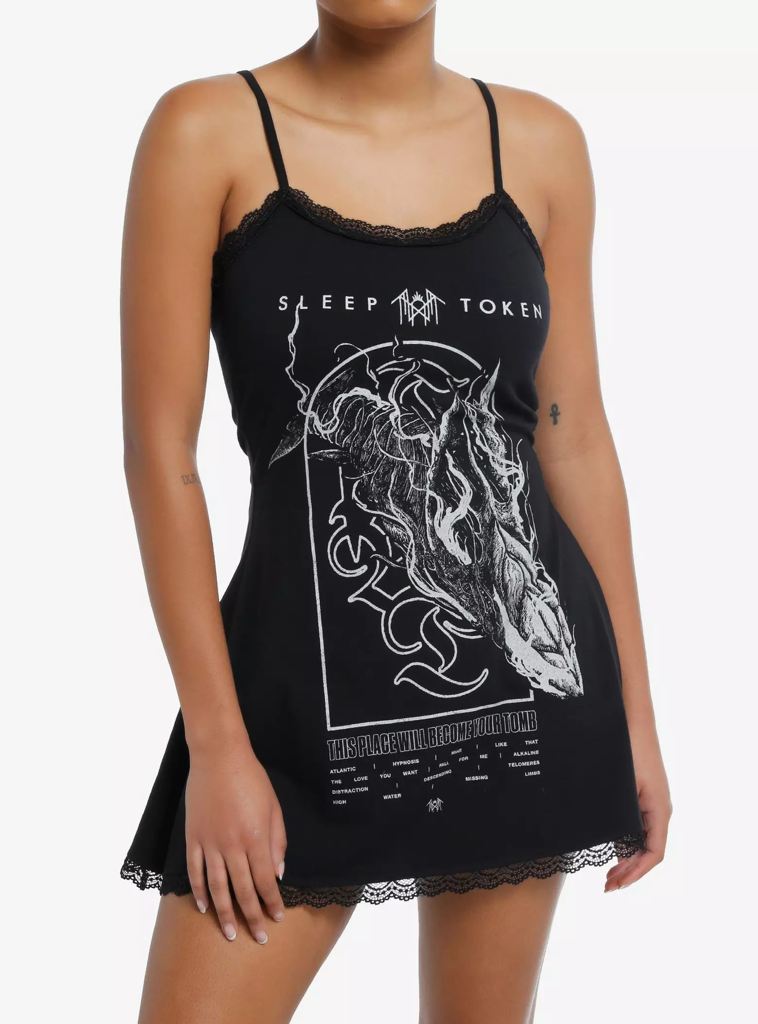 Sleep Token This Place Will Become Your Tomb Tracklist Cami Dress | Hot Topic