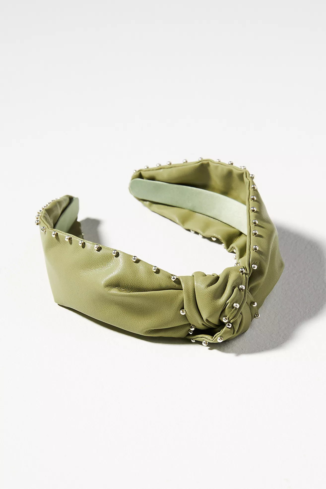 Everly Beaded Leather Knot Headband | Anthropologie (US)