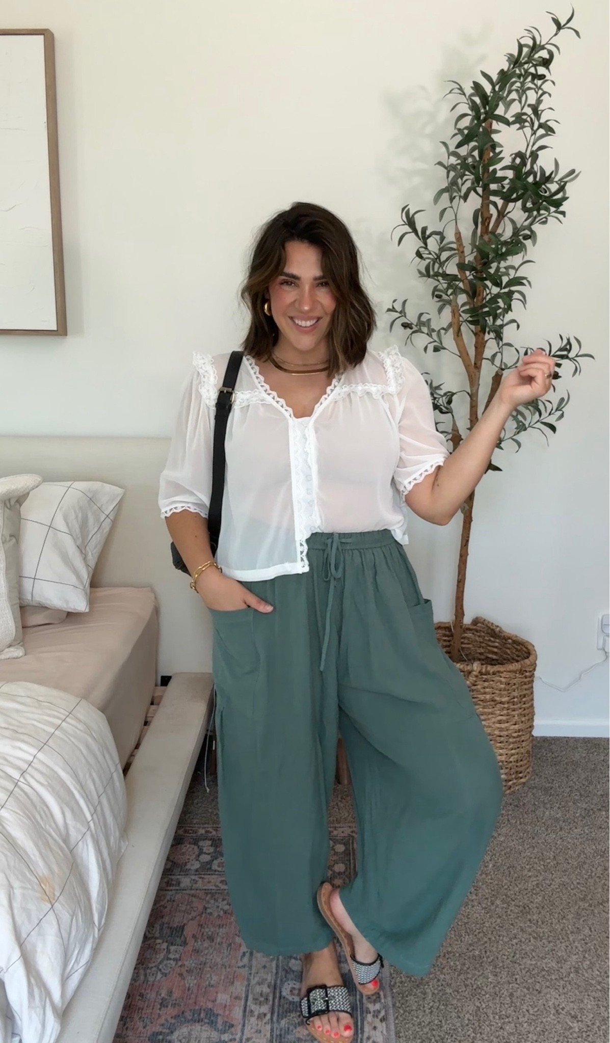 Comfy casual cute summer outfit ft. Linen pants! Scroll to shop :)

#LTKootd #LTKMidsize #LTKSeasonal