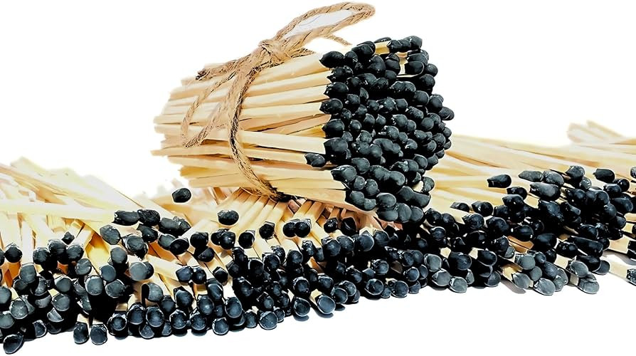 100 Black Color Matches Bundle (3.75 inches) - Free Striker!!! - Wholesale Bulk Safety Matches | Amazon (US)