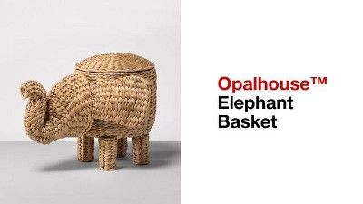 15.7" x 12.2" Rattan Elephant Basket Natural - Opalhouse™ | Target