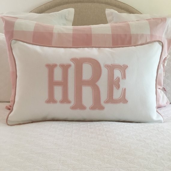 Applique Monogram Pillow Cover | Etsy | Etsy (US)
