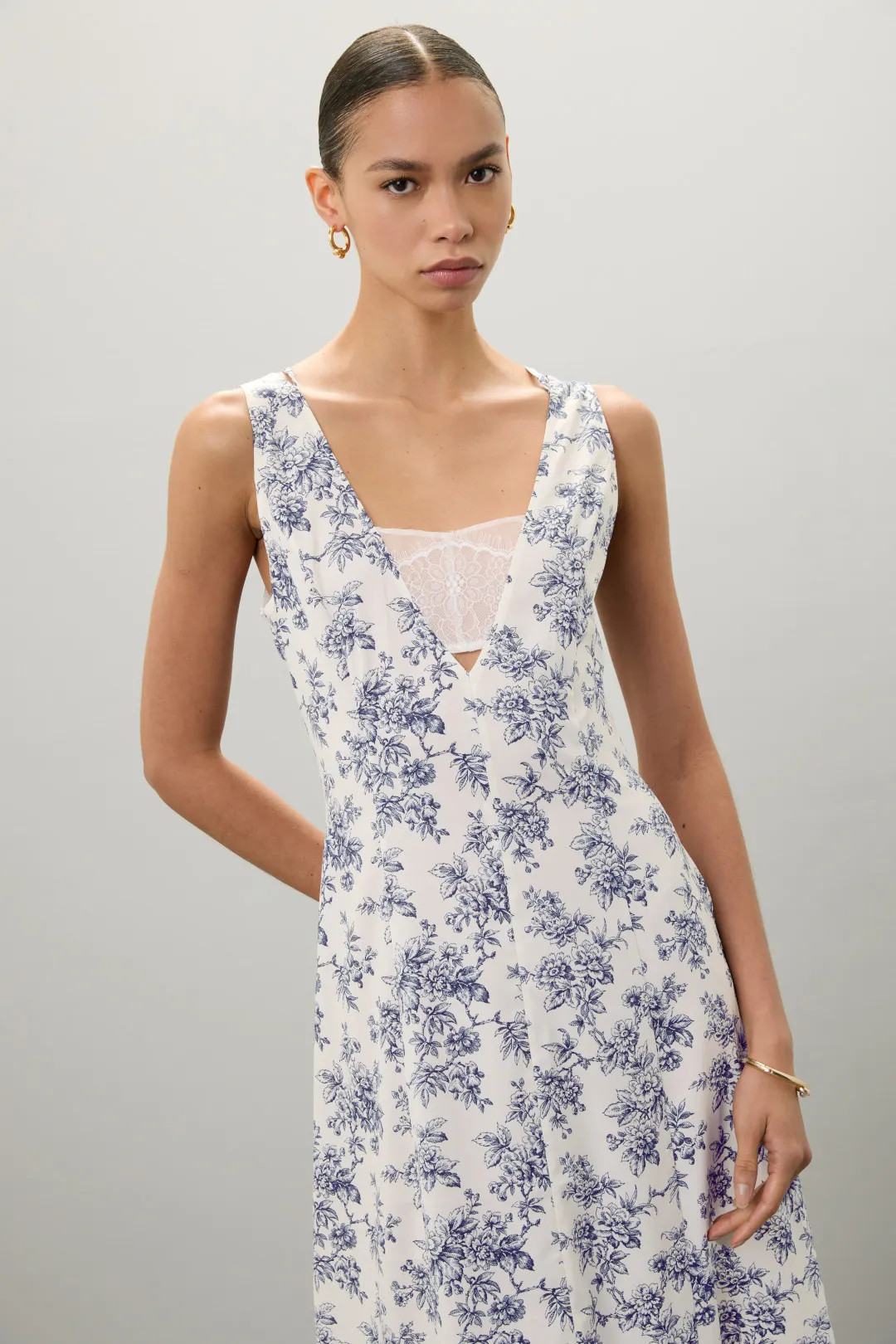 Lace Inset Printed Dress | Rent the Runway