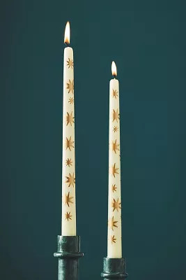 Handpainted Star Taper Candles, Set Of 2 | Anthropologie (US)