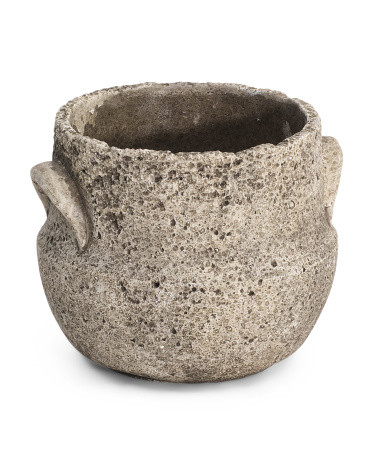 Cement Like Planter With Handles | TJ Maxx