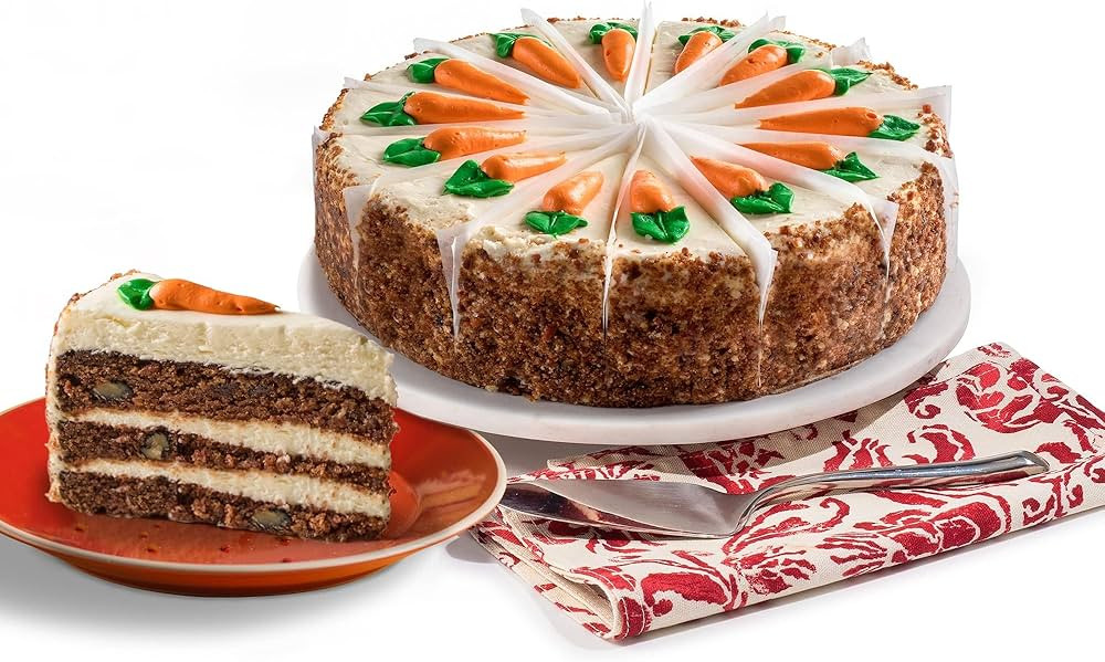 David's Cookies Layered Carrot Cake 10" - Pre-sliced 14 pcs. Fresh Gourmet Bakery Dessert With Ri... | Amazon (US)