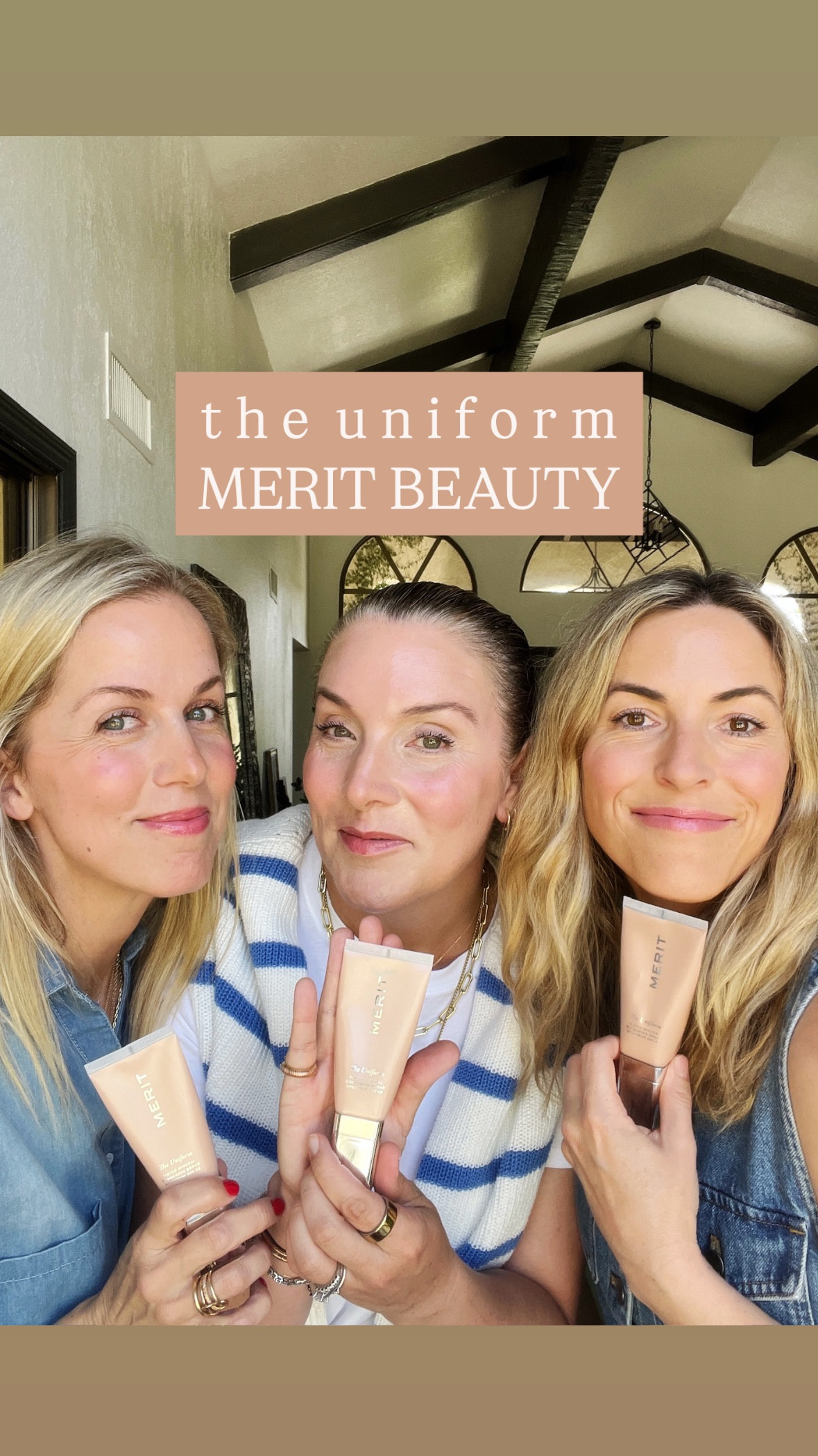 5 Minute Summer Make-Up Routine with Merit 💄

We are 3 moms on the go! We love an easy make-up routine makes us look and feel great with little hassle. Here is how we use their fab products 🙌🏼 

Product names + colors:
1. Great Skin Glow Serum or moisturizer
2. The Uniform (Gretchen: 26, Allison: 26, Laura, 22)
3. The Minimalist (as a concealer)
4. Bronze Balm (Gretchen: Siene, Allison + Laura: Clay)
5. Brow gel
6. Flush Balm (Gretchen: Fox, Allison: Le Bon Bon, Laura: Cheeky)
7. Shade Slick lip gloss


#LTKOver40 #LTKSummerEdit #LTKBeauty