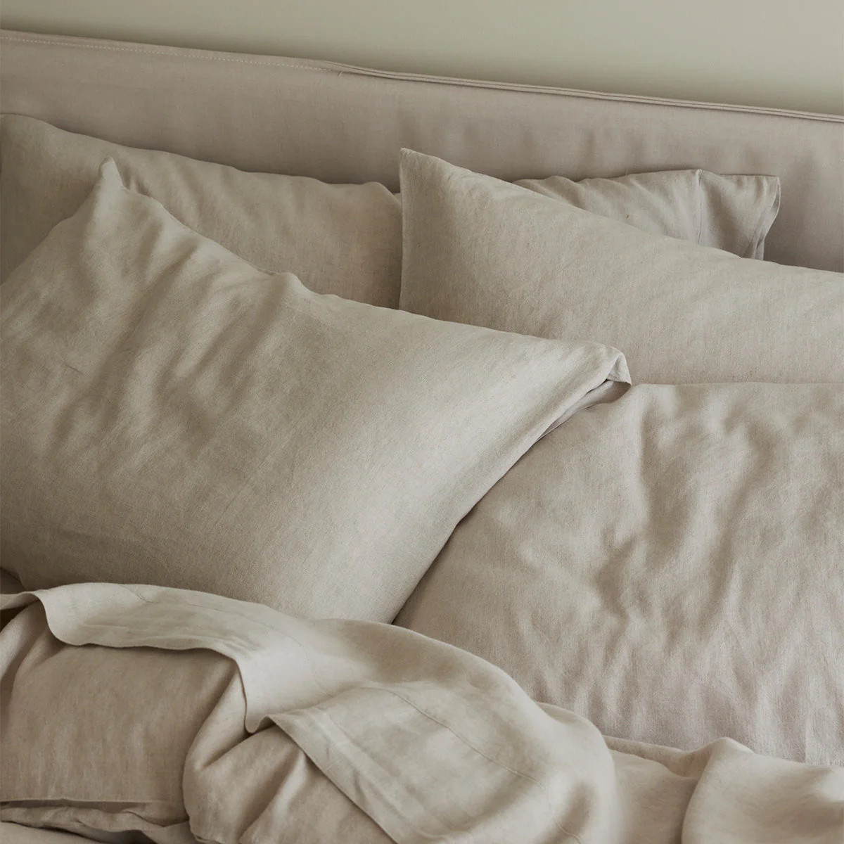 Oatmeal 100% Linen Pillowcases (Pair) | Piglet