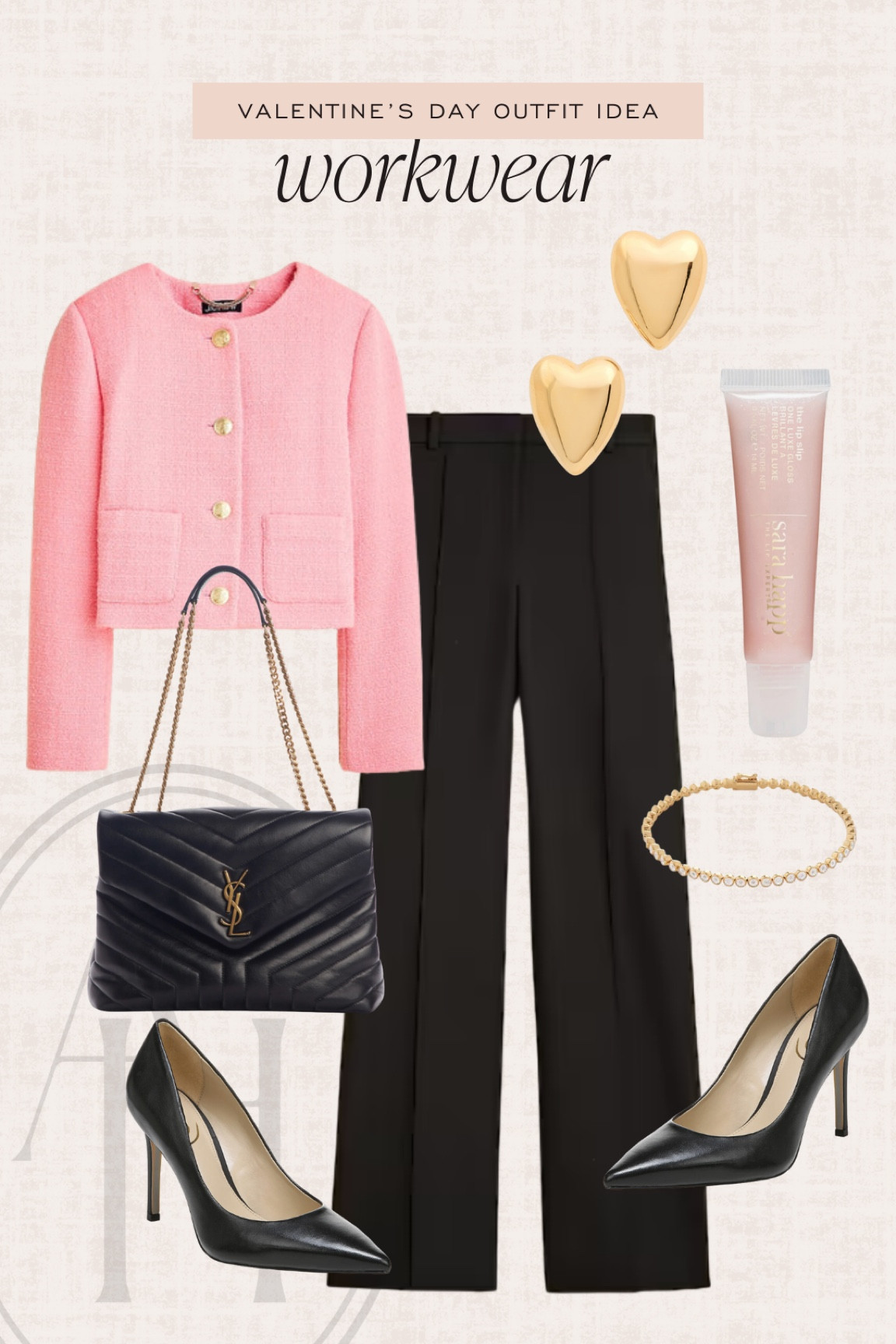 Valentine’s Day workwear outfit idea featuring black pants and a pink lady jacket! 

#LTKFindsUnder100 #LTKWorkwear #LTKSeasonal