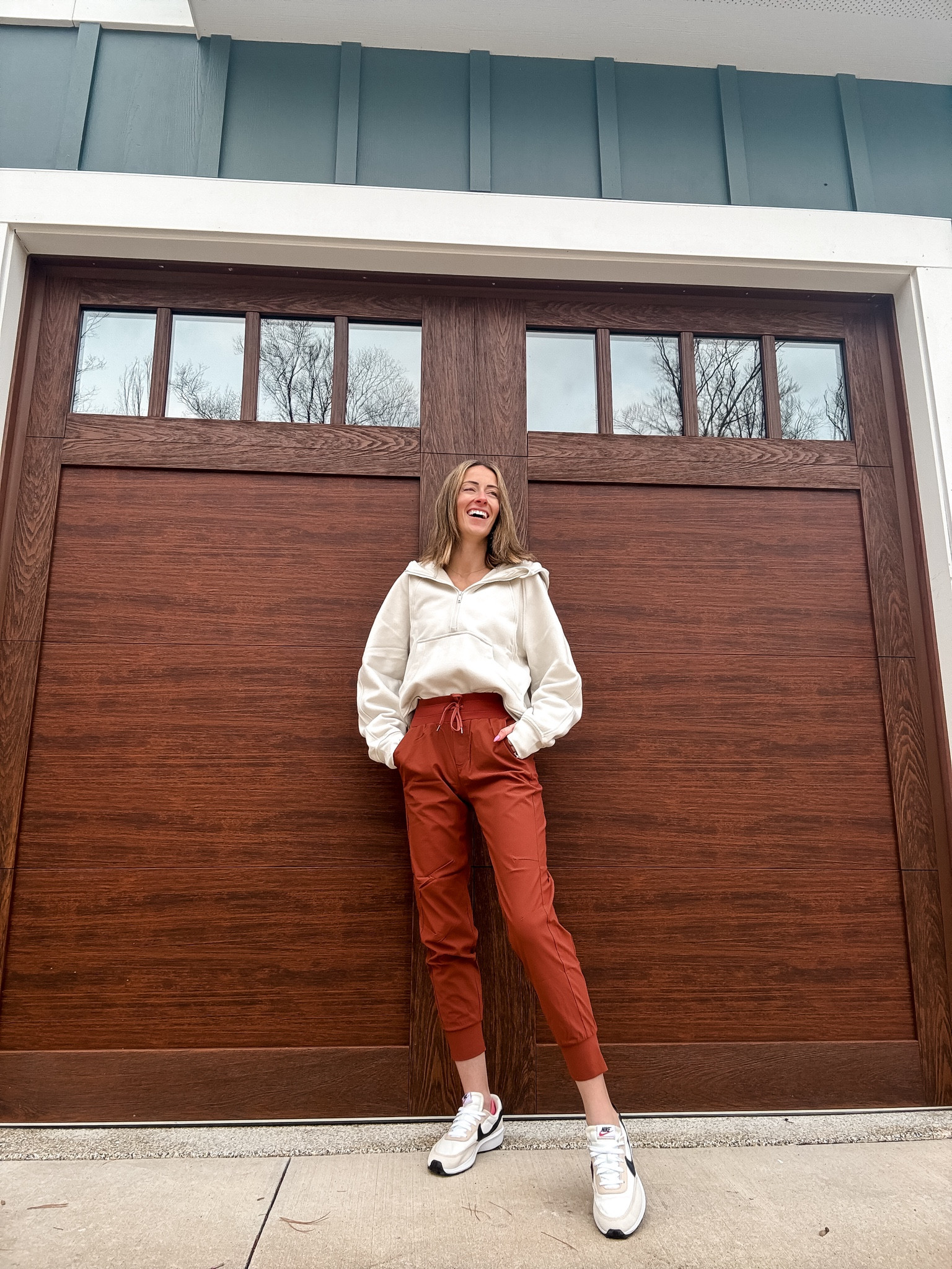 Amazon fashion outfit, ideas spring style for soccer, mom’s mom life outfits for errands sports weekends. Lululemon look for less scuba half zip.