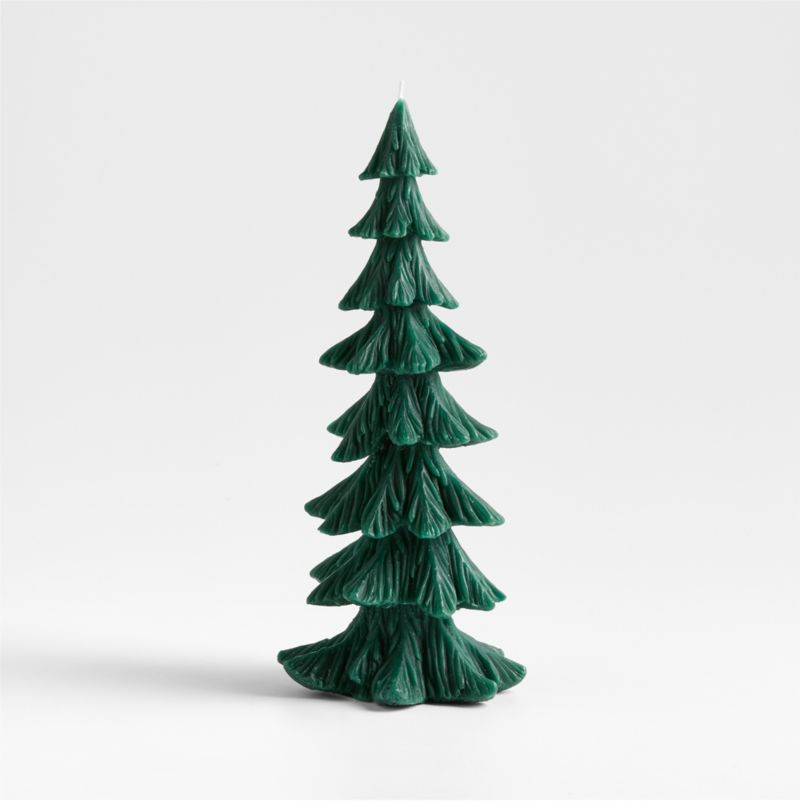 Mountain Pine Christmas Tree Candle Large 13" + Reviews | Crate & Barrel | Crate & Barrel