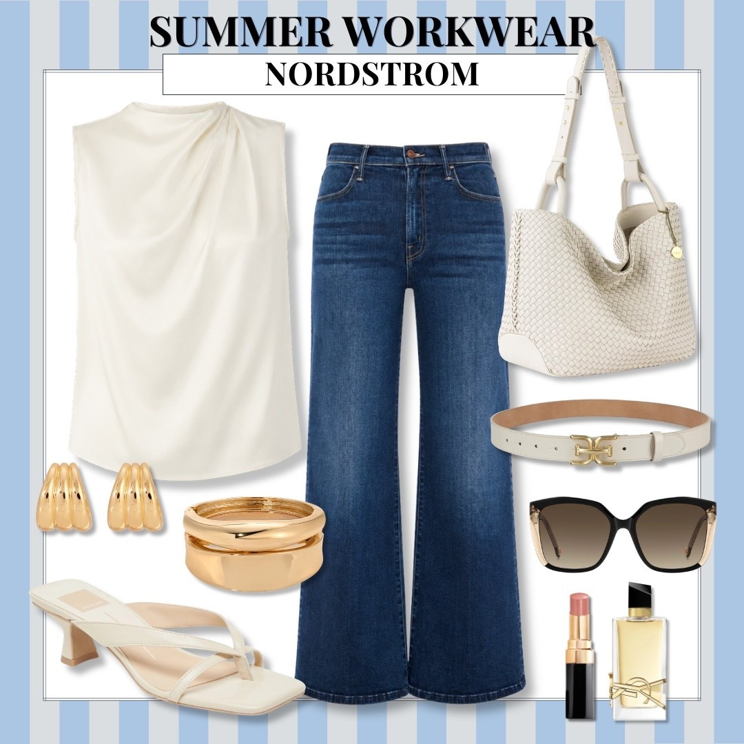 A polished work outfit doesn’t have to feel stuffy. This Nordstrom look pairs elevated basics with timeless accessories for an effortless office outfit you can wear from meetings to dinner.

Nordstrom workwear, summer office outfit, business casual style, workwear inspiration, wide leg jeans, elevated basics, office style, neutral outfit, capsule wardrobe, work outfit ideas, professional style, Audrie Dollins

#LTKWorkwear #LTKootd #LTKSeasonal
