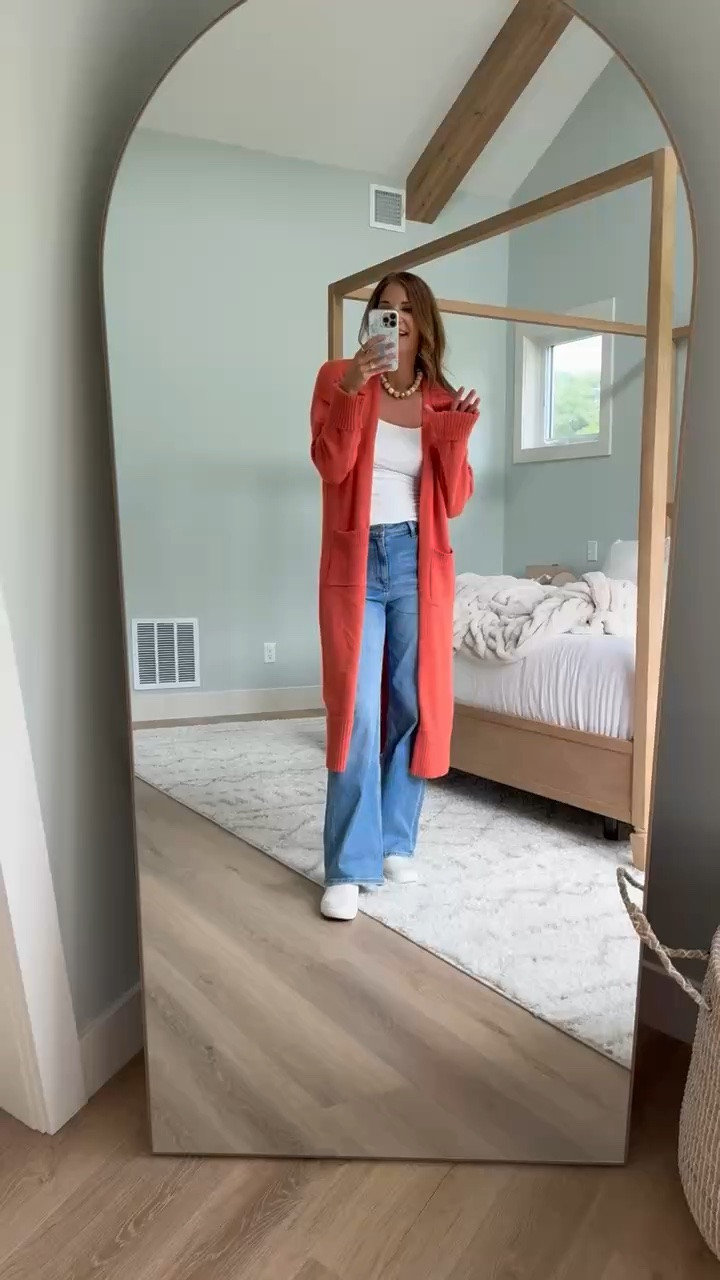 A long cardigan that is actually LONG on me is always a win. I love this warm coral shade for early fall, and throwing it over a white tank and jeans makes the whole outfit feel seasonally right without dressing too warm too soon.

Tall girl cardigan, Long cardigan, Coral cardigan, Tall girl style, Early fall outfit, Fall layering, Cardigan outfit, Tall girl fashion, Transitional fall outfit, Casual fall style, StangandCo

#LTKootd #LTKTall #LTKSeasonal
