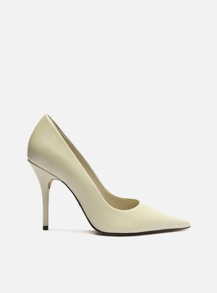 Scarpin Nude Arezzo Couro Salto Alto Fino Bico Fino | ZZ Mall (BR)