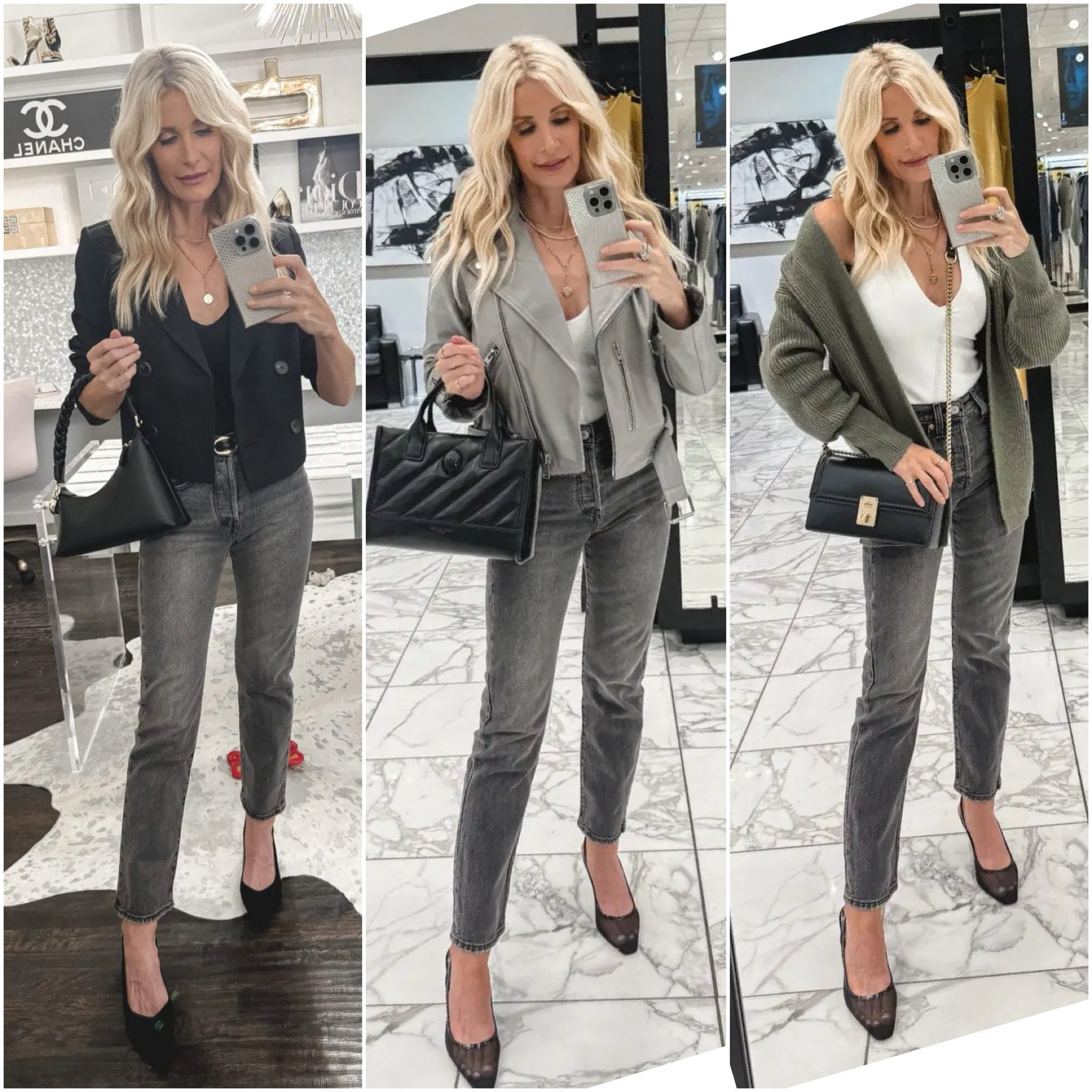 The ONE STYLE OF DENIM every woman needs because it goes with EVERY STYLE OF SHOE would be the slim straight leg jean! So, I’m styling 3 different pairs including these UNDER $70 LEVIS over on the blog today. #linkinbio and stories 

PRO STYLING TIP >> The key is making sure this style of denim is the correct length which is right above the ankle bone. This will eliminate any bunching going on which can look a bit sloppy and no one wants that! 

PS - these 3 looks are all part of the #NSALE and STILL IN STOCK! 

#LTKStyleTip #LTKFindsUnder100 #LTKxNSale