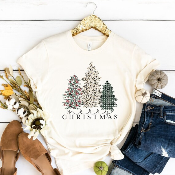 Christmas Trees Shirt Merry Christmas Tshirt Christmas - Etsy | Etsy (US)