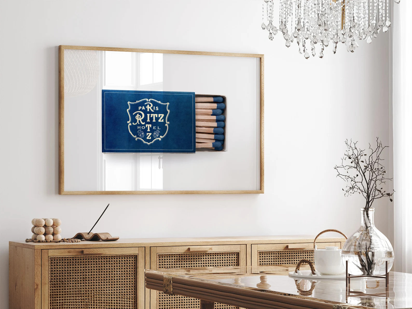 Paris Ritz Hotel Chic Home Decor Vintage Matchbox Photography Modern Farmhouse Navy Blue Elegant ... | Etsy (US)